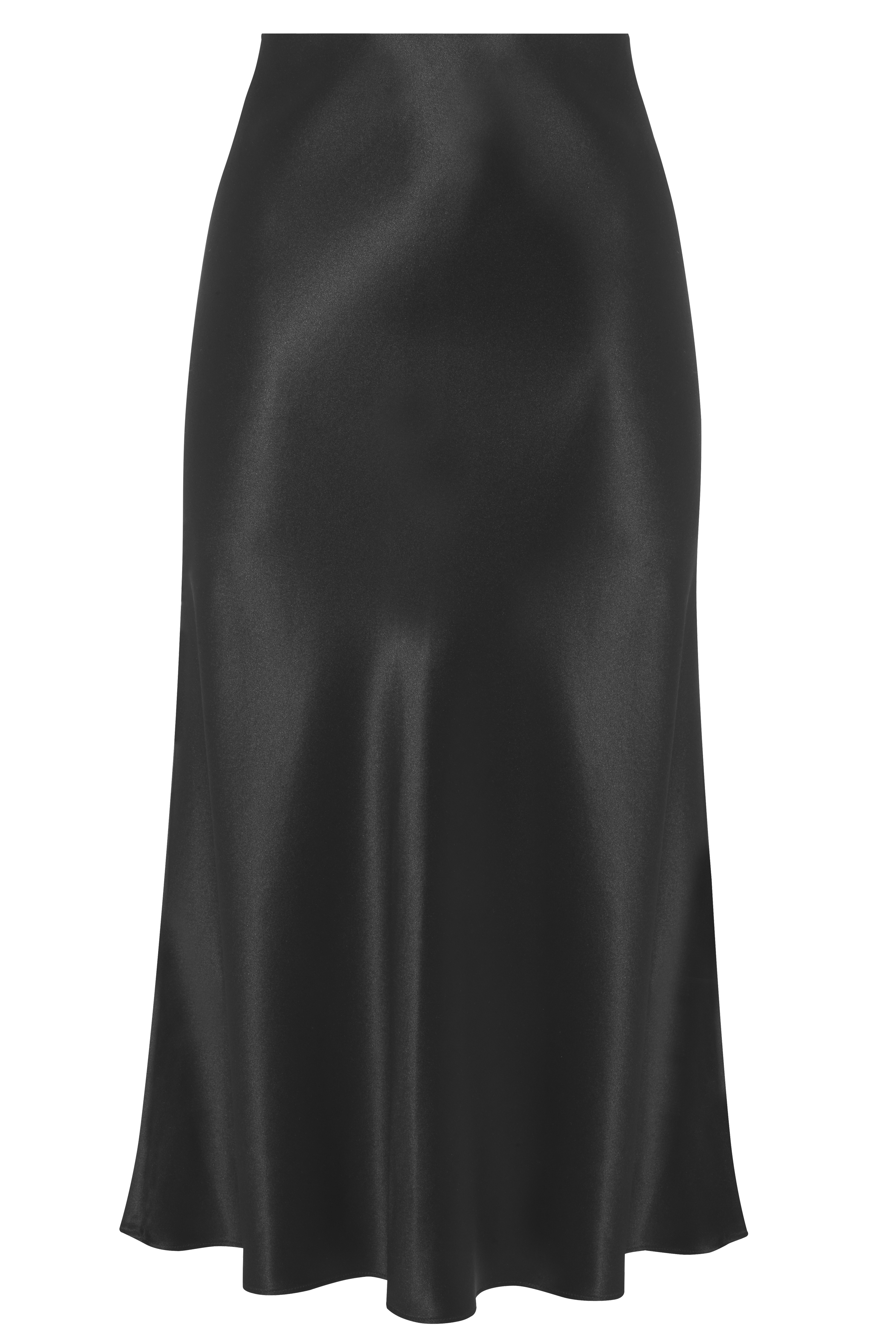 Essentials | The Lydia | Silk Slip Skirt in Black — REFINE